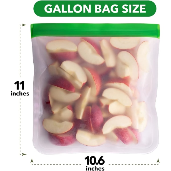 Återanvändbara Gallonpåsar - 8-pack - EXTRA TJOCKA Återanvändbara Fryspåsar