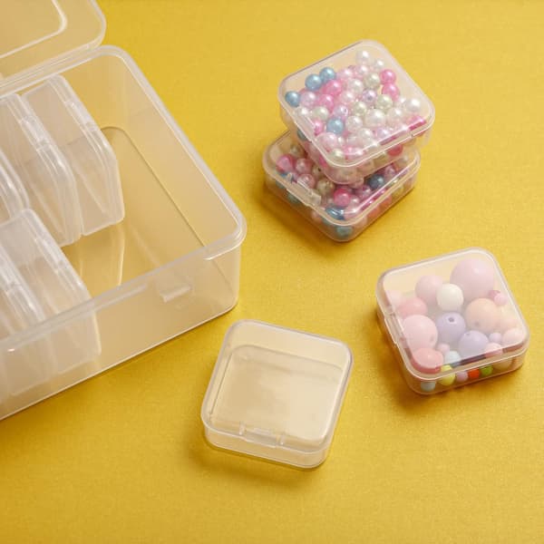 Lille perlekasse, plastik opbevaringsboks Mini klar perlekasse DXGHC