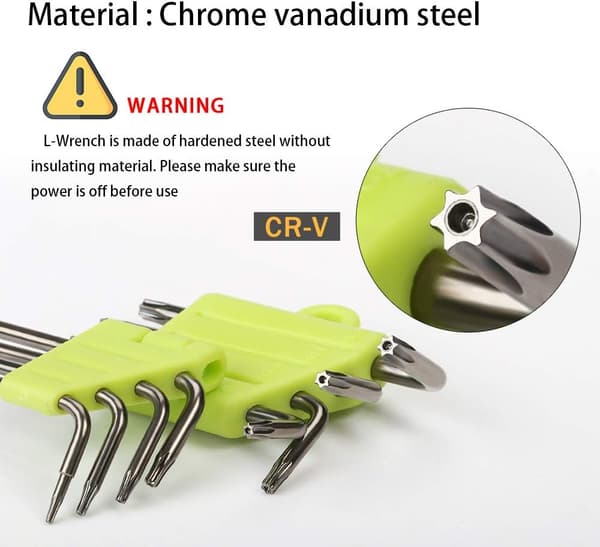 Offset Torx Nøgle, 8 Dele Torx Allen Nøgle Sæt, Stjerne Skruetrækker