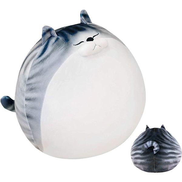 Söt Plumpig Katt Plyschkudde, Fylld Djur Randig Tabby Katt