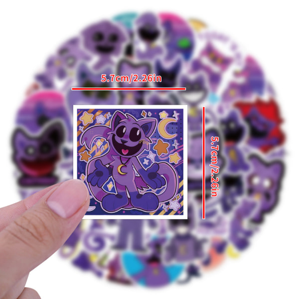 55 PCS Gengar Stickers Cartoon Anime Aesthetic Waterproof Vinyl Sticker for Water Bottle Laptop Phone Scrapbooking Journ