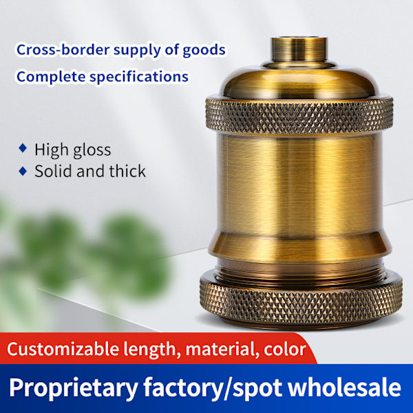 E27 lamphållare E26 skruv solid keramisk adapter industriell metall