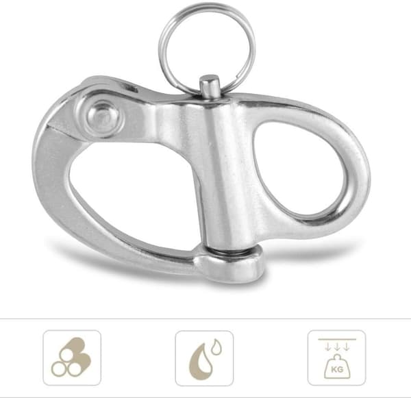 Svingbar Snap Shackle med Svingbare Hurtigkoblinger i 316 Rustfrit Stål