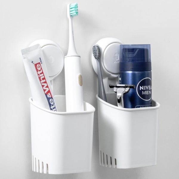 Sugkopp tandborsthållare - Verktygsfri installation på 1 sekund