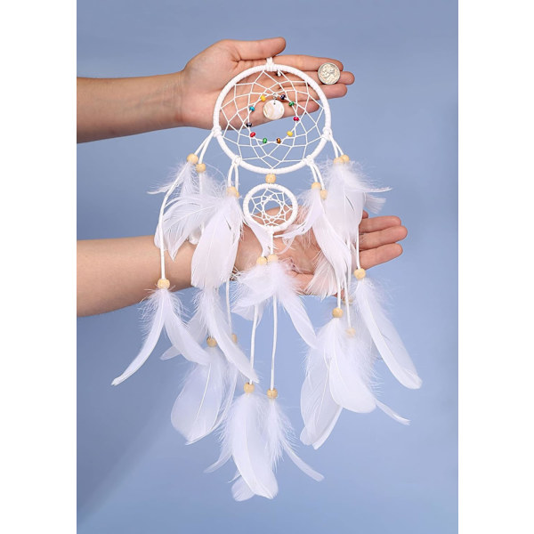 Fjäderdrömfångare Skal Drömfångare Fina Ornament Färgglada
