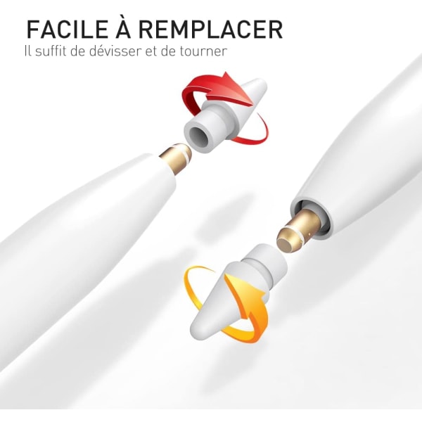 Pennor för Apple Pencil 2 & 1 Generation, 3-pack med hög känslighet