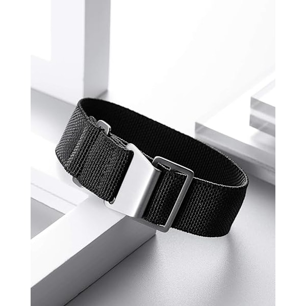 Nylonarmband i fallskärmsmodell med elastisk resår - Ersättningsarmband till klocka