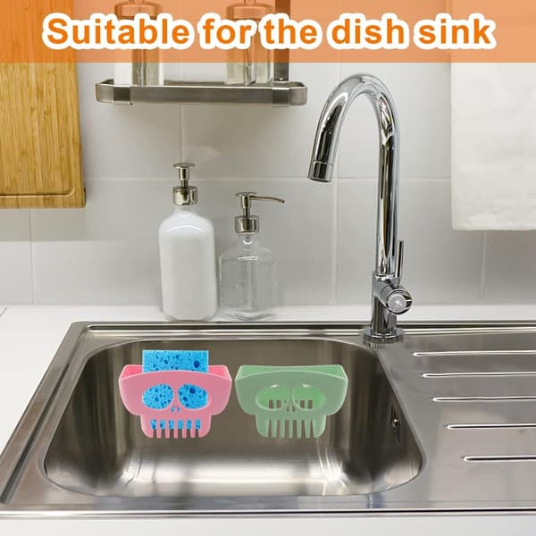 2-pak Plast Køkkenvask Caddy Svampeholder Børst Holder Dish