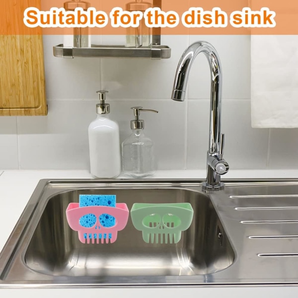 2 Pakke Plast Kjøkkenvask Caddy Svampholder Børsteholder tallerken