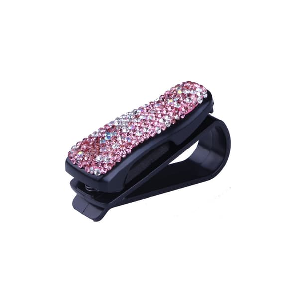 Bling Rhinestone Biltillbehör Inre Solskyddsfäste Glas