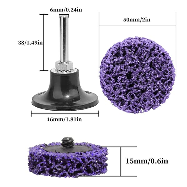 Slipdiskar, 10 stycken 50mm Flikdiskar Rengöringsdisk för Verktyg