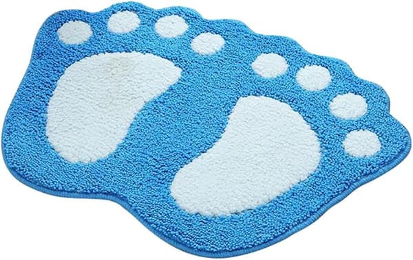 Halksäker och absorberande badrumsmatta, stor fotdesign, polyester