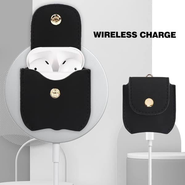 Designet til Airpods etui (3. generation), Premium PU Læder Ai