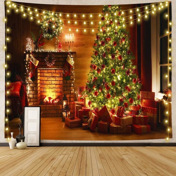 Tapestry Christmas color tapestry background, Santa Claus, rei