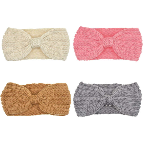 4-pack Hårband för Kvinnor Vinter Hårband Stickade Hårband Ea