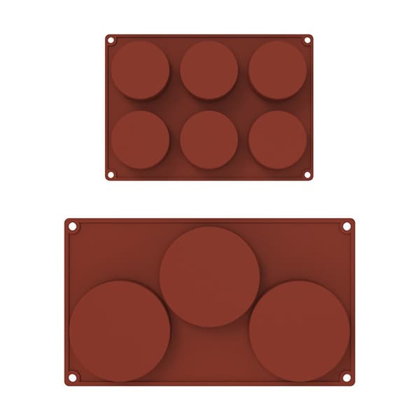2 st Chokladformar Cylinder Silikonkaka DIY Gör-Det-Själv Form