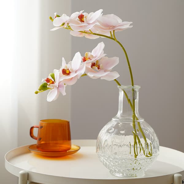 2 stk. 5 phalaenopsis kunstige blomster til hjemmedekor