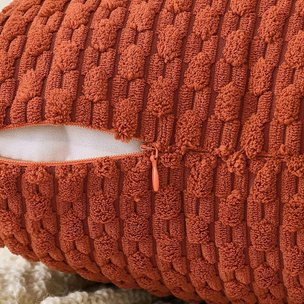 Höstbrända Orange Kuddfodral 18x18 Tum Set om 2 Dekorativa