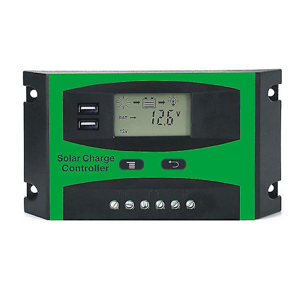PV-kontroller 12V24V30A solcellelading og -utlading kontroller
