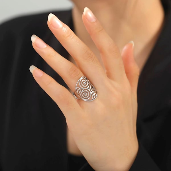 Keltisk Triskele Ring Triquetra Ring Antik Triskelion Ring Celti