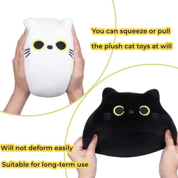 Plush Kat 2 stk Søde Killing Fyldte Dyr Blødt Legetøj, Kawaii Kat