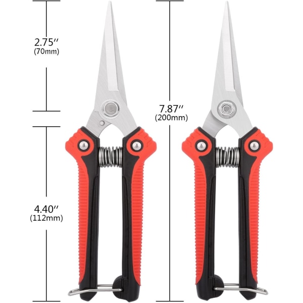 Raskaat teräksestä valmistetut puutarhakäyttöiset sakset - Musta ja punainen