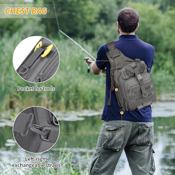 Taktisk Sling Bröstpack Molle Ryggsäck Mini Ryggsäck Assault Pac