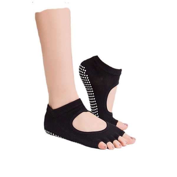 Toeless Halksockor - Bomullsstrumpor för Yoga, Balett, Pilates