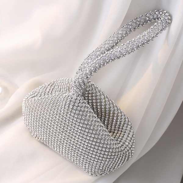 Kvinders Rhinestone Clutch Aftensposer Glitrende Triangle P