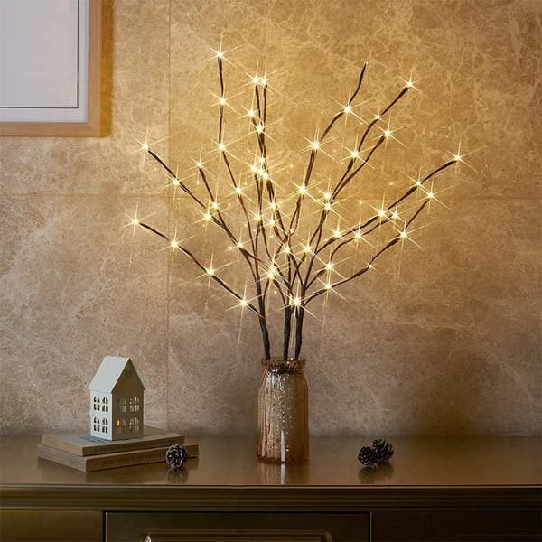 3-pack 60 LED Utomhus Trädlampor Vattentäta 70cm Varmvit Dubbel