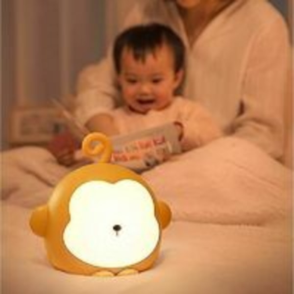 Nattlampa för barn, Baby Monkey-lampa för barn, Ljus