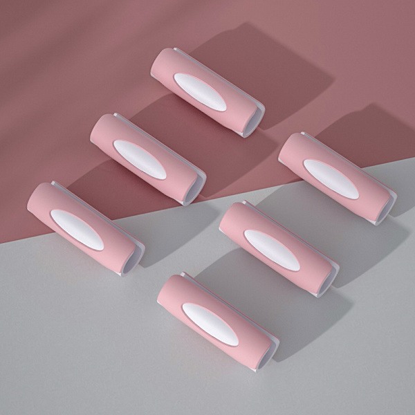 6 st (Rosa vit) Plast Sängöverdrag Grepp Halksäkra Täcke C