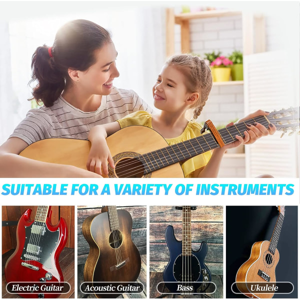 2 set folk/elgitarr stämningsklämmor aluminiumlegering trä