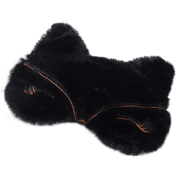 Sömnmask för djur - Söt och rolig 3D mjuk fluffig tecknad ögonmask DXGHC
