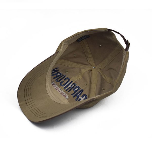 Ny PU patchwork do gammel bomuld vask baseball kasket brev 3D thr