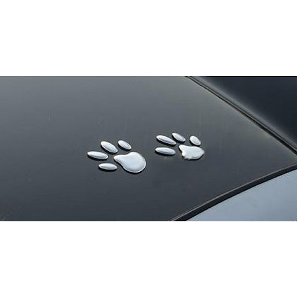12 stk. Bilsticker PVC Fodspor Bilsticker Cool Bjørn Hvalp