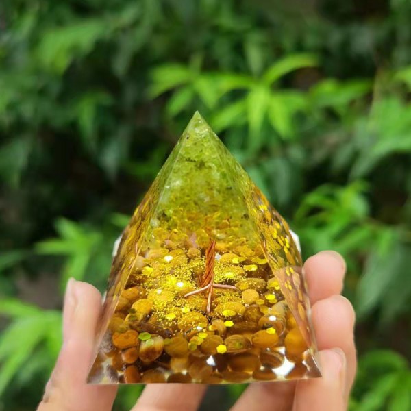 Krystal Energipyramide til Meditation og Chakra Healing Gems DXGHC