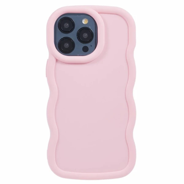 iPhone 12 Pro Max Mobilskal Vågig Ljusrosa