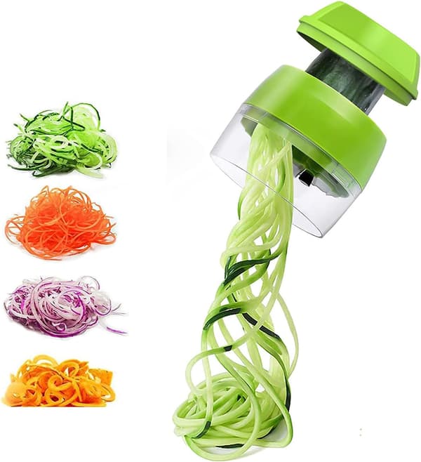 Portabel Spiralizer för Grönsaker, Spiralgrönsaksskärare, Grönsaker