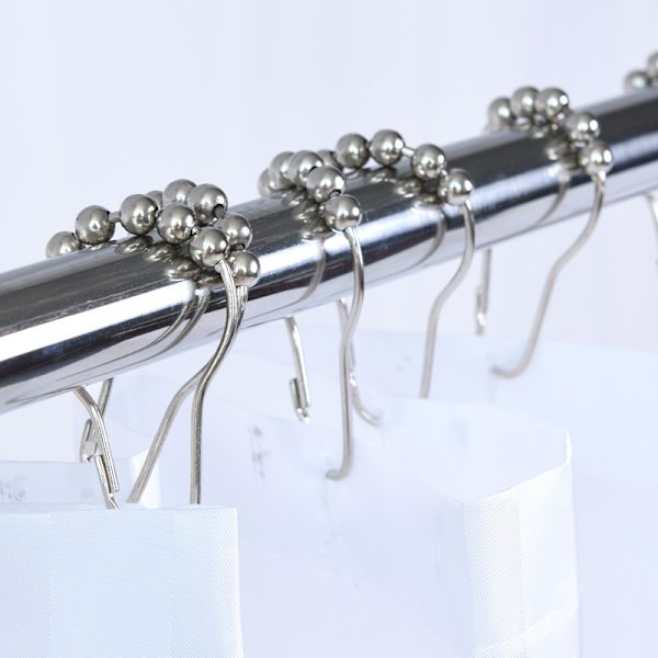 Gardinslynge, 15 Rustfrit Stål Gardinslynger med Glide-System