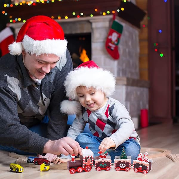 2 st julträns i trä Mini julträns i trä Jul