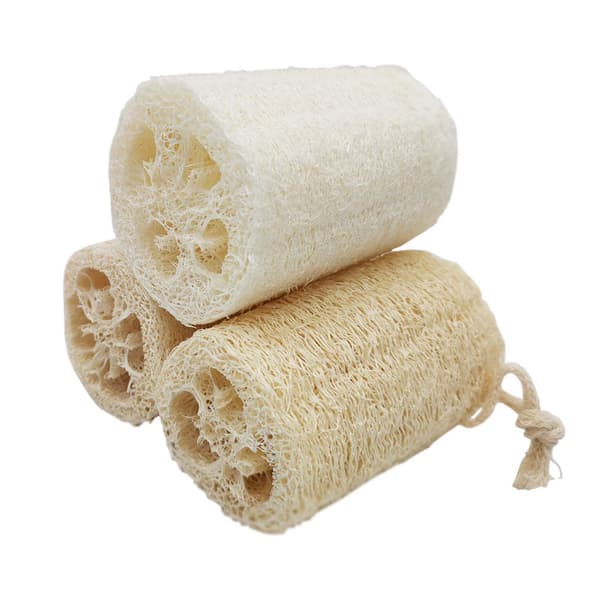 3 stk Naturlige Luffa Bade- og Dusjsvampe Børster Kropsrygbørste Scr
