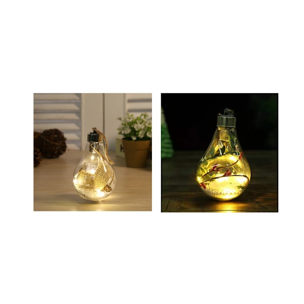 2 st Transparent Julkula Juldekoration Kreativ Sim