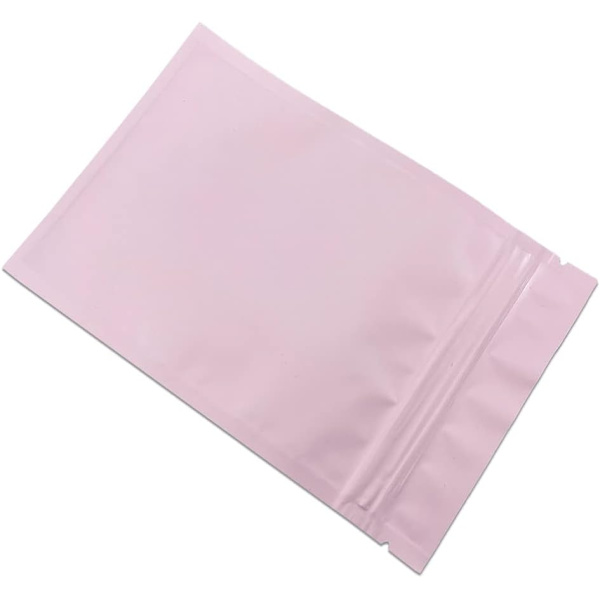 100 stk. Aluminiumsfoliepakkepose Glidelås Topp Flat Mylar Pose DXGHC