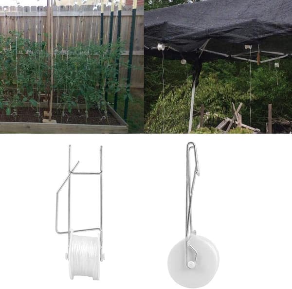 20-pack Tomatstödskrokar med 15m Snöre, Växthusspaljé K
