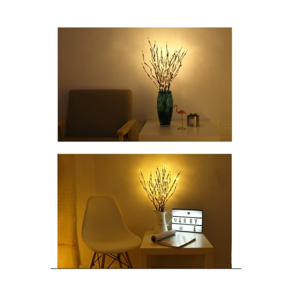 Lilla LED-simulerte tregreinlys for jul, soverom og stue