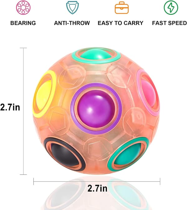 Regnbue magisk ball, fingertuppball, morsomt spill, dekompresjon