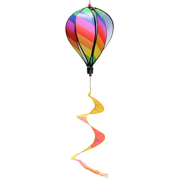 Farverig vindmølle varmluftsballon spinner, udendørs hængende rotati