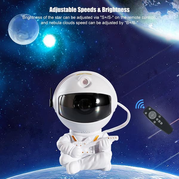 Stjernehimmel-projektor, Justerbar Lysstyrke Stjerne Galaxy Astronaut P