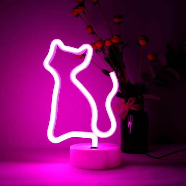 Lysende LED Neonlys - USB-drevet - Varmt hvitt - Borddekorasjon